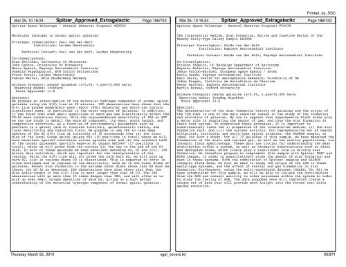 Extragalactic abstracts - IRSA - California Institute of Technology