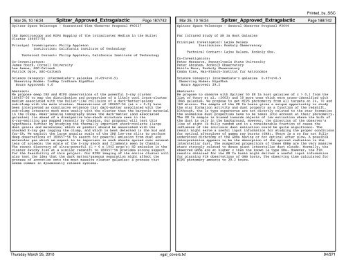 Extragalactic abstracts - IRSA - California Institute of Technology