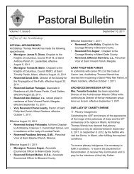 Pastoral Bulletin - Archdiocese of Miami