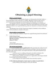 Obtaining a papal blessing - Archdiocese of Miami