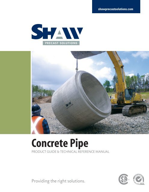 concrete pipe product guide - Shaw Precast Solutions