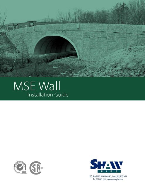 MSE Installation Guide - Shaw Precast Solutions