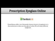 Prescription Eyeglass Online