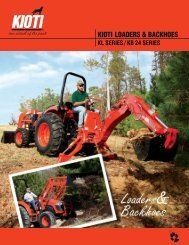 KIOTI LOADERS & BACKHOES