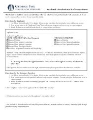 Academic/Professional Reference Form