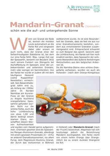 Mandarin-Granat(Spessartin) - Schmelzeisen.de