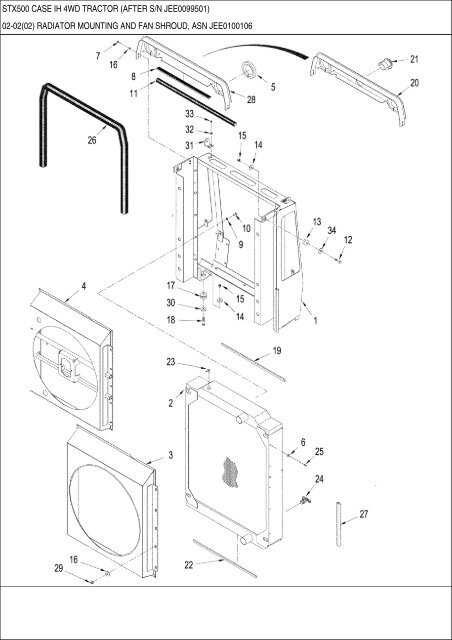 STX500 CASE IH 4WD TRACTOR (AFTER S/N JEE0099501) 01-02 ...