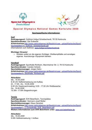 Special Olympics National Games Karlsruhe  2008