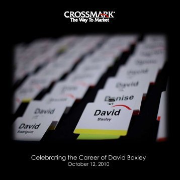 Celebrating the Career of David Baxley - Crossmark