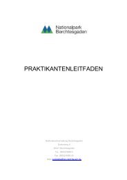 PRAKTIKANTENLEITFADEN - Nationalpark Berchtesgaden