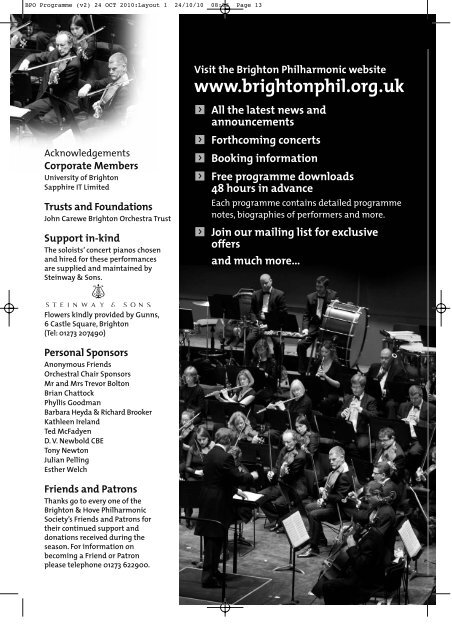 Download Concert Programme - Brighton Philharmonic Orchestra