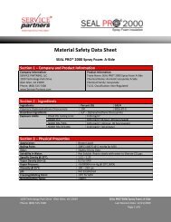 Material Safety Data Sheet - Service Partners