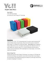 Ye!! reveals 6-Port USB Power Adapter with Qualcomm® Quick Charge™ 2.0 Technology