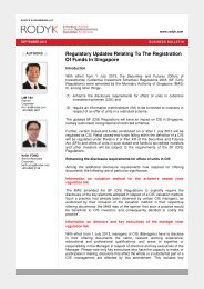 Securities and Futures Regulations - Singapore Law Watch