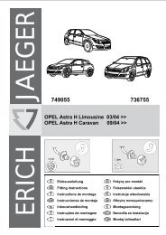 OPEL Astra H Limousine 03/04 >> OPEL Astra H Caravan 09/04