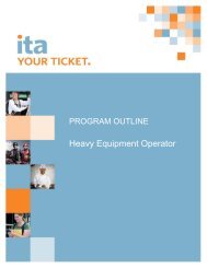 Heavy Equipment Operator - Industry Training Authority