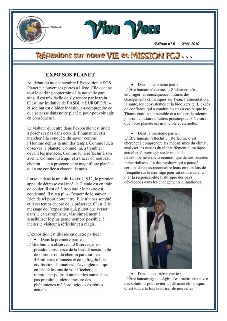 Reflexions Sur Notre Vie Et Mission Fcj