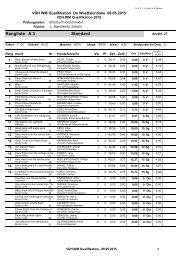 Rangliste A 3 Standard