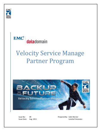 Velocity Service Manage Partner Program - EMC Community Network