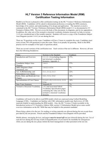 HL7 Version 3 Reference Information Model (RIM)