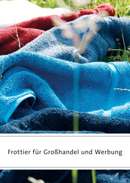 Frottier für Grosshandel und Werbung