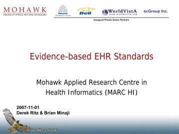 Evidence-based EHR Standards - Canada Health Infoway