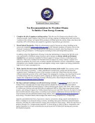 PCAP Plan Two Page Summary - Presidential Climate Action Project