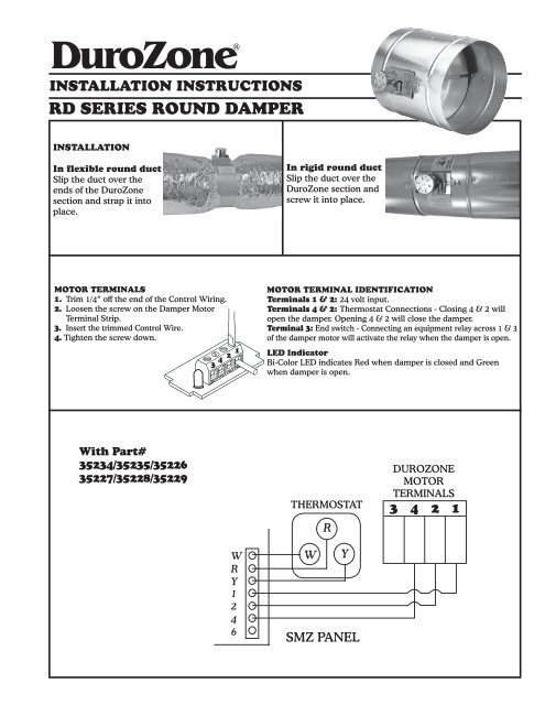 Round Damper Installation Instructions - Duro Dyne