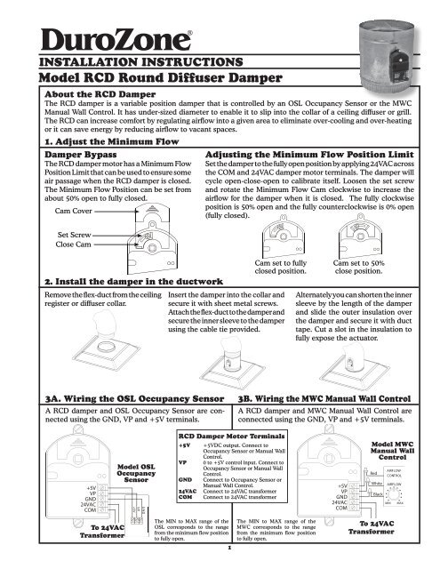 Duro Dyne Model Aqc 1 Manual