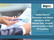 Global Electric Generator and Motor Market Growth, Forecasts in Over 70 Countries to 2018