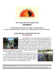 November 08 - Tampa Bay Fly Fishing Club