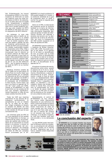 Receptor HDTV CI - TELE-satellite International Magazine