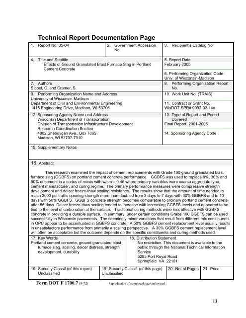 Effects of Ground Granulated Blast Furnace Slag in Portland Cement ...