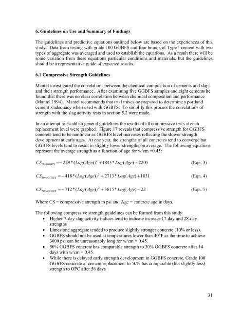 Effects of Ground Granulated Blast Furnace Slag in Portland Cement ...