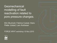 Geomechanical modeling of fault reactivation related to pore ... - Force