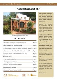 AVEI NEWSLETTER - Auroville Earth Institute