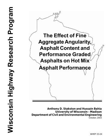 The Effect of Fine Aggregate Angularity, Asphalt Content and ...