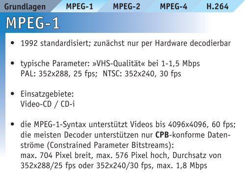 MPEG-1 MPEG-2 MPEG-4 H.264