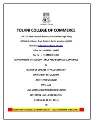 TOLANI COLLEGE OF COMMERCE - Technical symposium.