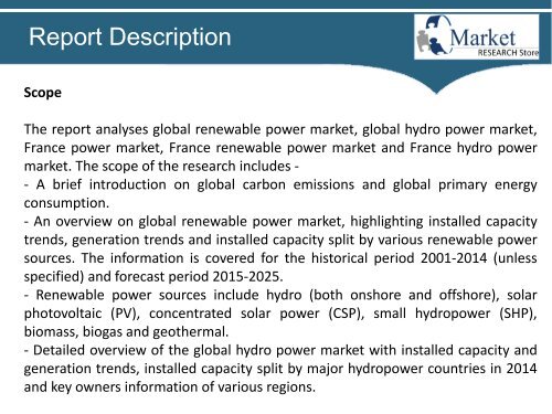 France Hydro Power Market Outlook 2025 - Capacity, Generation, Levelized Cost of Energy (LCOE), Investment Trends, Regulations and Company Profiles 