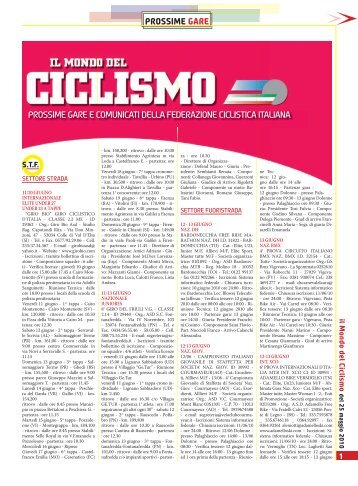 prossime gare 68599/3+ -'8+ + )53;4 - Federazione Ciclistica Italiana