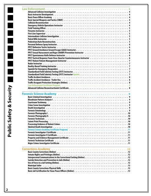 PUBLIC SAFETY & SECURITY - Texas Engineering Extension Service