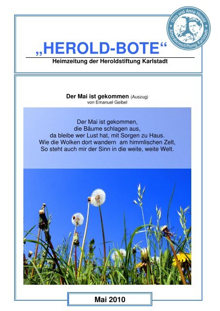 Heimzeitung Mai 2010 - Otto und Anna Herold Altersheimstiftung ...