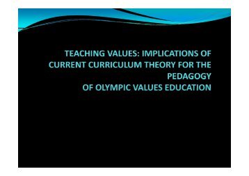Values Education â Theory to Practice