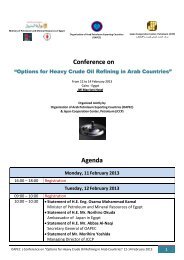 Conference on Agenda - OAPEC