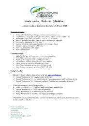 RÃ©union du 29 juin 2011 - Centre Ressources Autismes