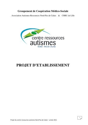 projet d'Ã©tablissement - CRA | Centre Ressources Autismes