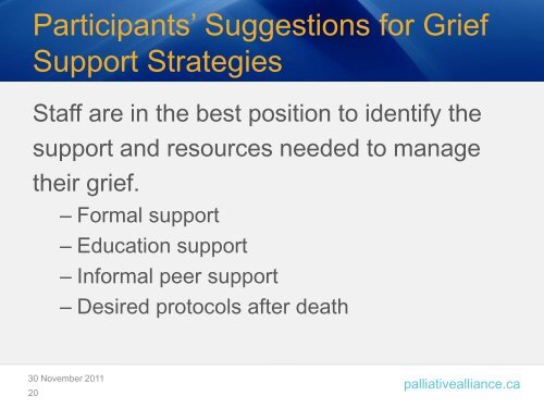 Staff Grief and Loss Powerpoint Presentation - Quality Palliative ...