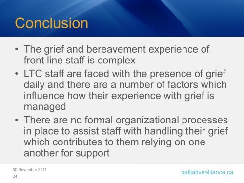 Staff Grief and Loss Powerpoint Presentation - Quality Palliative ...