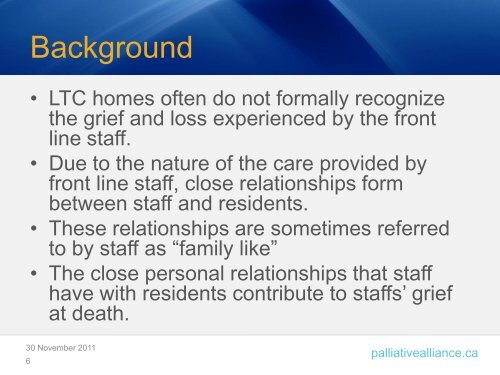 Staff Grief and Loss Powerpoint Presentation - Quality Palliative ...